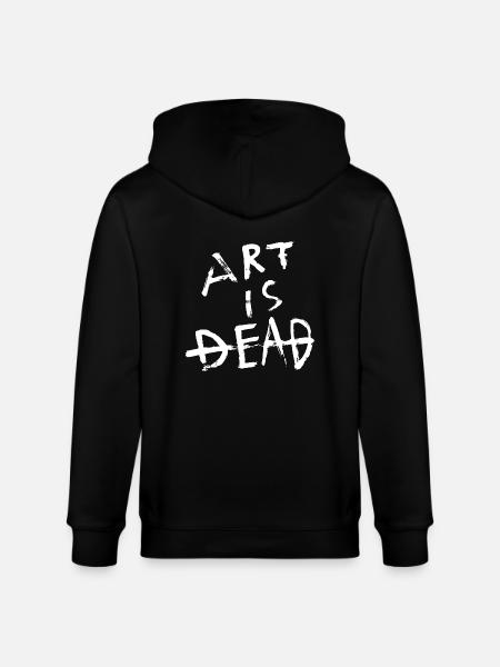 Art is dead - White - Stanley/Stella CULTIVATOR Unisex Organic Hooded Jacket - black