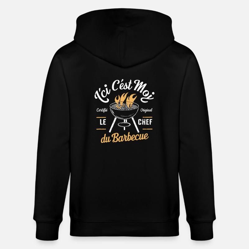 Der Grillchef - Stanley/Stella Unisex Bio-Kapuzenjacke CULTIVATOR  - Schwarz