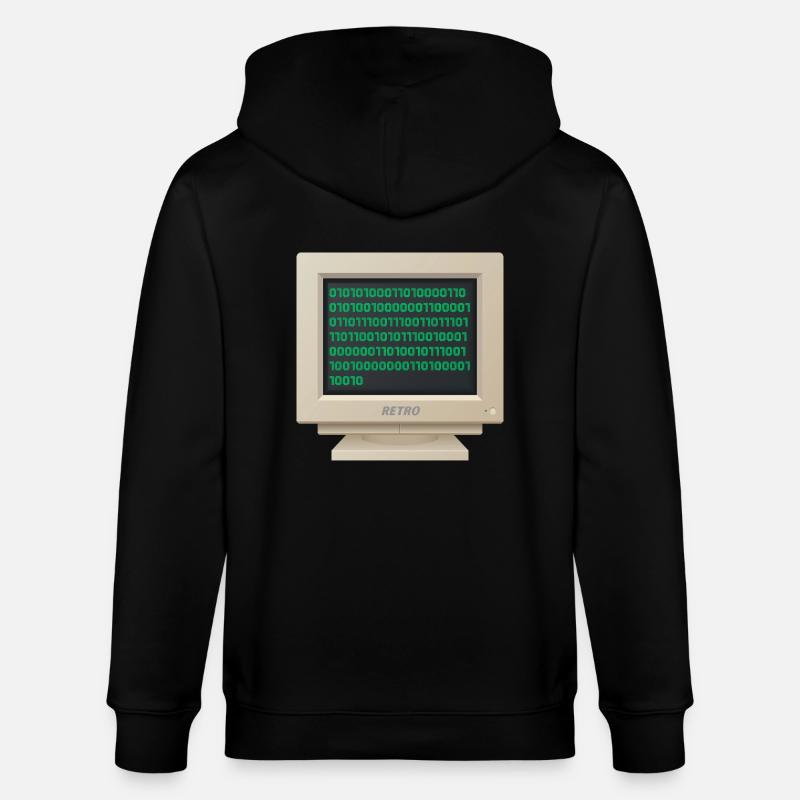 CRT - Code binaire - Veste à capuche bio CULTIVATOR Stanley/Stella Unisexe - noir