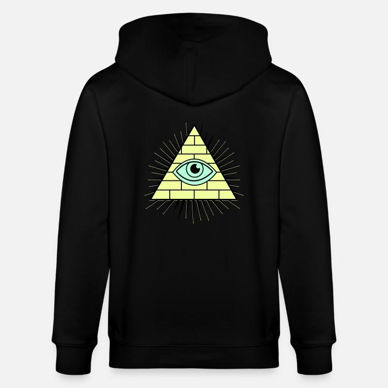 Pyramide des Illuminati - Veste à capuche bio CULTIVATOR Stanley/Stella Unisexe - noir