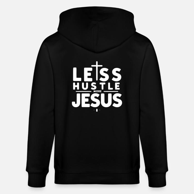 Moins d’agitation Plus Jésus - Veste à capuche bio CULTIVATOR Stanley/Stella Unisexe - noir