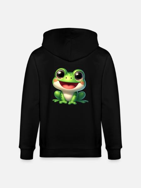 Frog / Frosch - Stanley/Stella Unisex Bio-Kapuzenjacke CULTIVATOR  - Schwarz