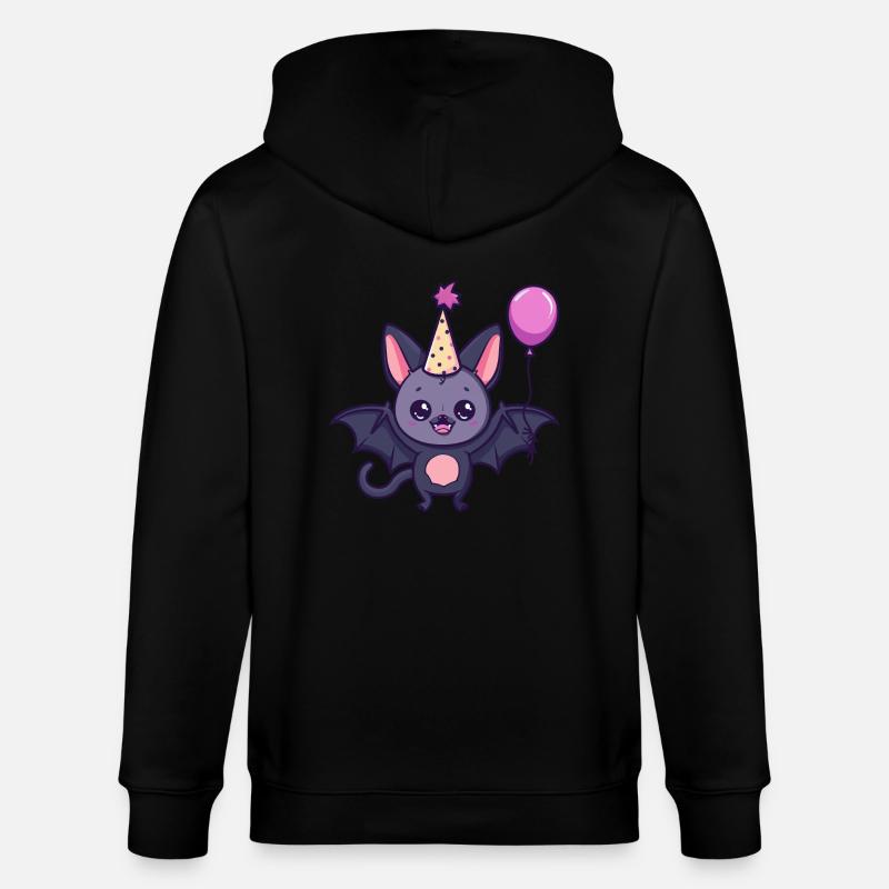 Chauve-souris Anniversaire Bande dessinée Mignon - Veste à capuche bio CULTIVATOR Stanley/Stella Unisexe - noir
