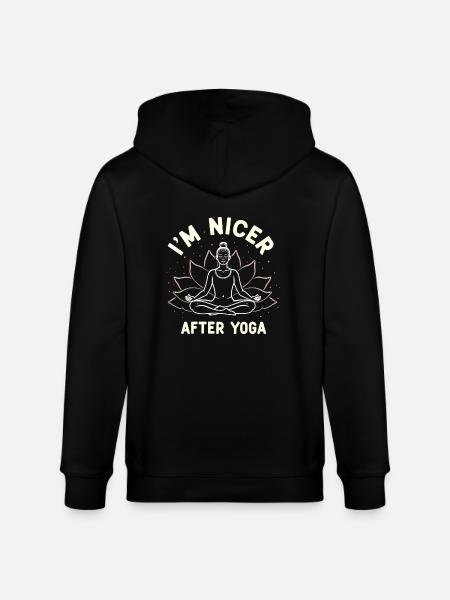 Funny Yoga Meditation Chakra Pun - Stanley/Stella CULTIVATOR  Unisex Organic Hooded Jacket - black