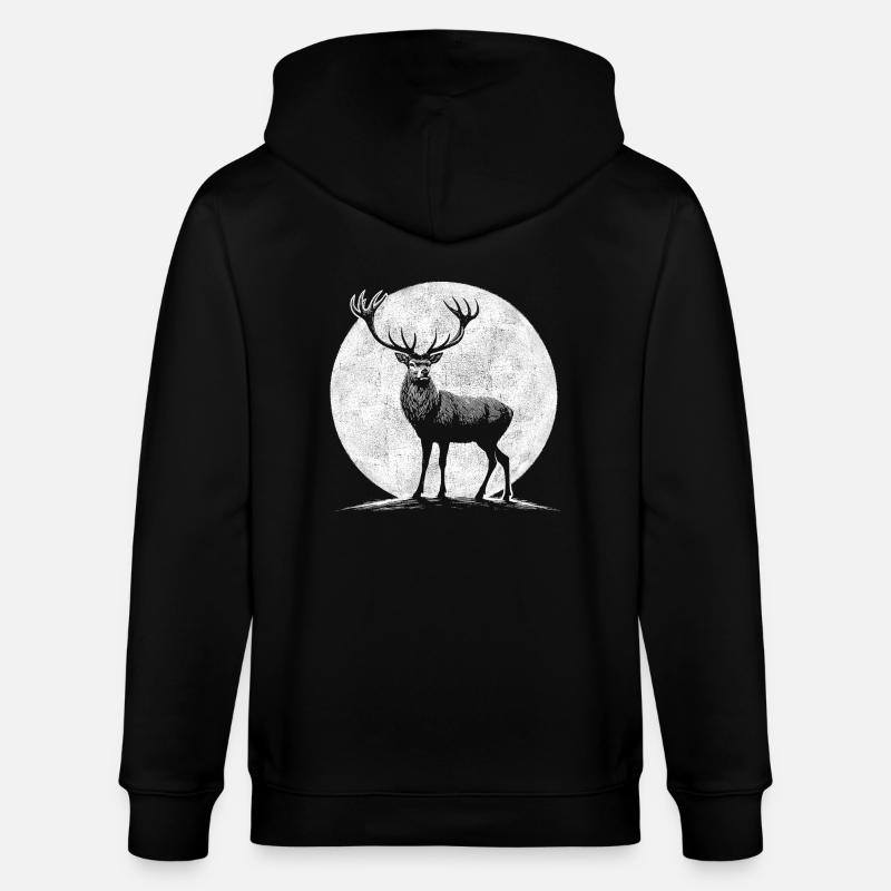Cerf - Veste à capuche bio CULTIVATOR Stanley/Stella Unisexe - noir