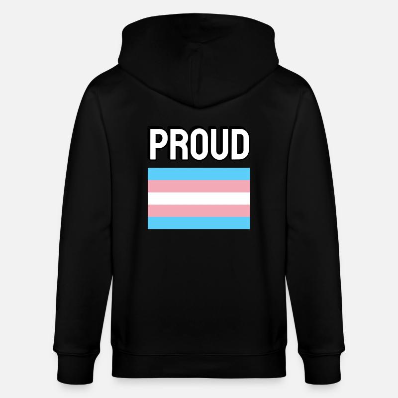 Trans Pride transfierté Drapeau Fier - Veste à capuche bio CULTIVATOR Stanley/Stella Unisexe - noir