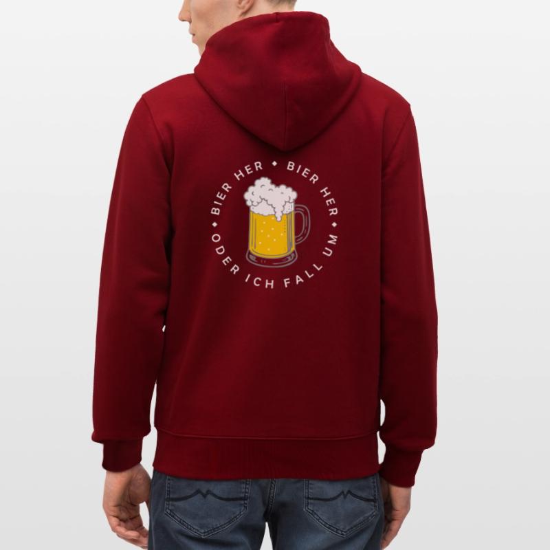 Bees here - Oder ich fall um! Stanley/Stella CULTIVATOR  Unisex Organic Hooded Jacket