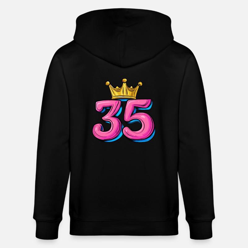 Couronne à 35 chiffres - Veste à capuche bio CULTIVATOR Stanley/Stella Unisexe - noir