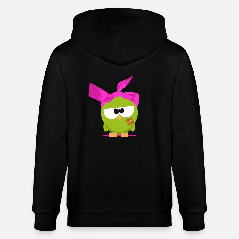 Birdie mit Kopftuch - Stanley/Stella Unisex Bio-Kapuzenjacke CULTIVATOR  - Schwarz