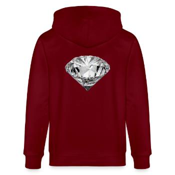 Diamant - Stanley/Stella Unisex Bio-Kapuzenjacke CULTIVATOR  - Burgunderrot - Hinten - Anna (173cm)