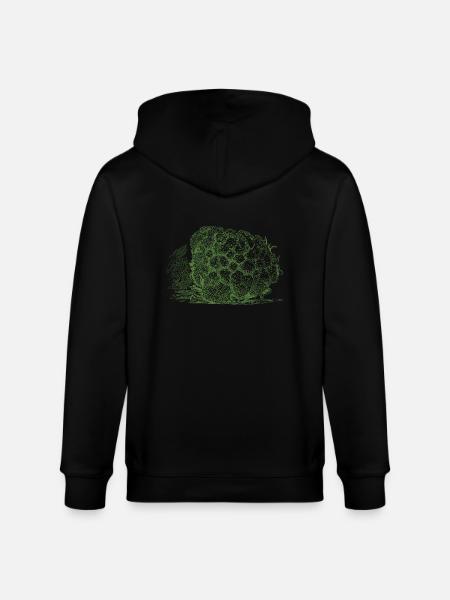 blomkål blomkål halloween veggie - Ekologisk luvjacka CULTIVATOR unisex från Stanley/Stella - svart