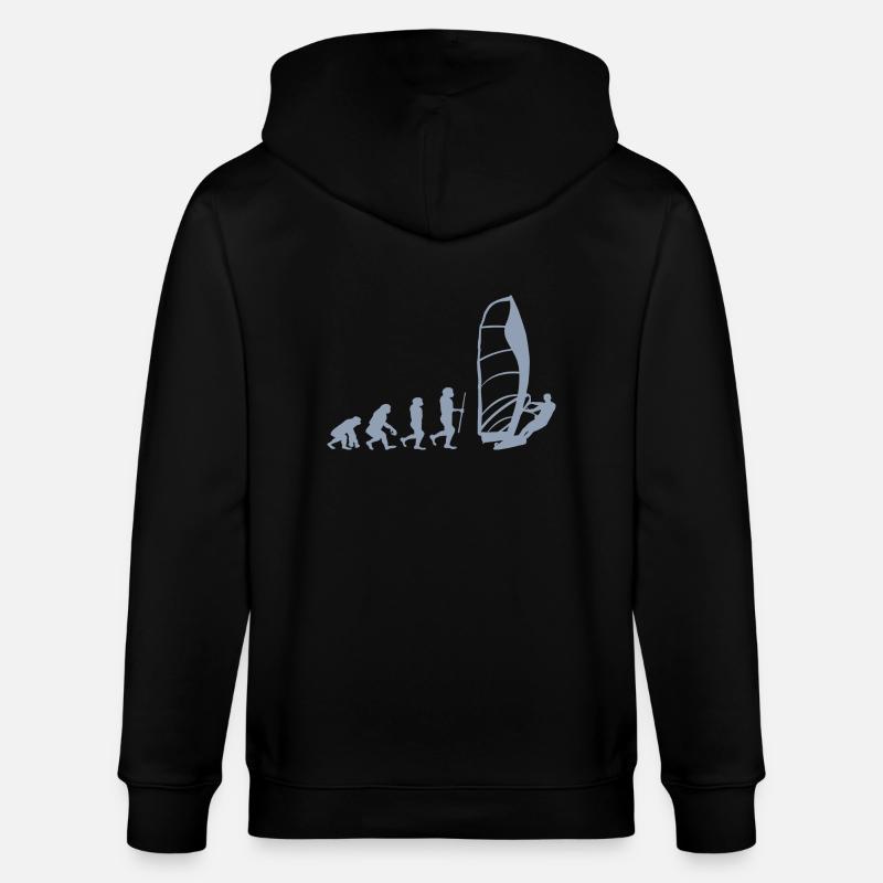 Evolution of Windsurfing - Stanley/Stella Unisex Bio-Kapuzenjacke CULTIVATOR  - Schwarz