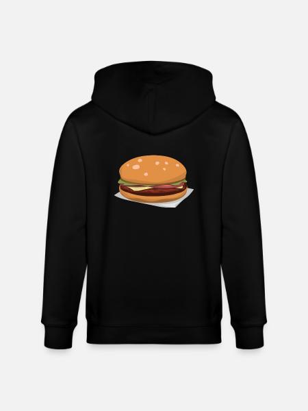Leckerer Hamburger - Stanley/Stella CULTIVATOR  Unisex Organic Hooded Jacket - black