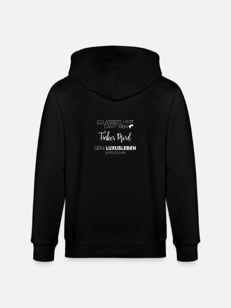 Tinker Pferd Geschenk - Stanley/Stella Unisex Bio-Kapuzenjacke CULTIVATOR - Schwarz