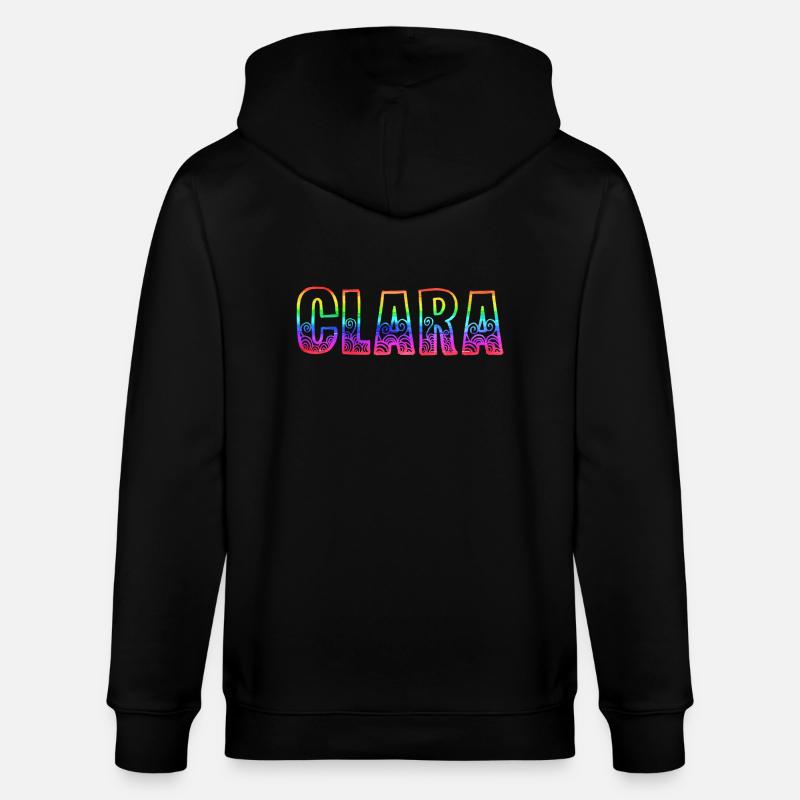 clara rs regenbogen - Stanley/Stella Unisex Bio-Kapuzenjacke CULTIVATOR  - Schwarz