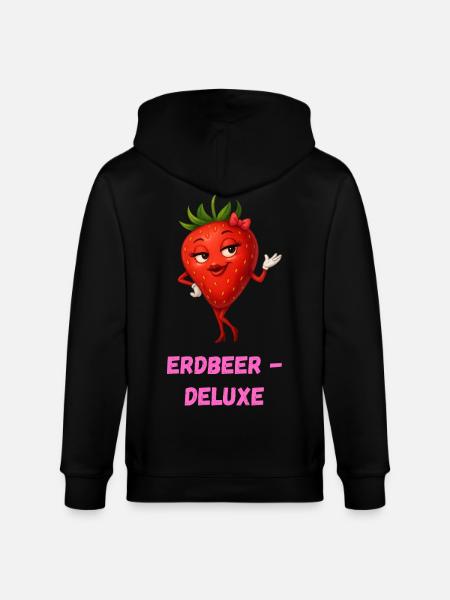 Erdbeere Dame Deluxe Charme Karikatur - Stanley/Stella Unisex Bio-Kapuzenjacke CULTIVATOR - Schwarz