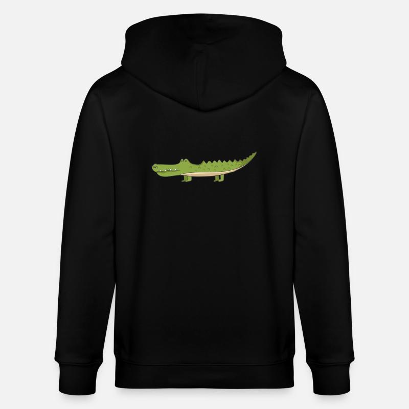 Krokodil - Stanley/Stella Unisex Bio-Kapuzenjacke CULTIVATOR  - Schwarz