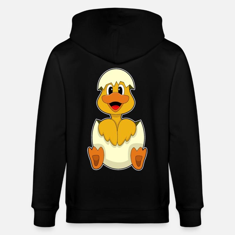 Oeuf de canard - Veste à capuche bio CULTIVATOR Stanley/Stella Unisexe - noir