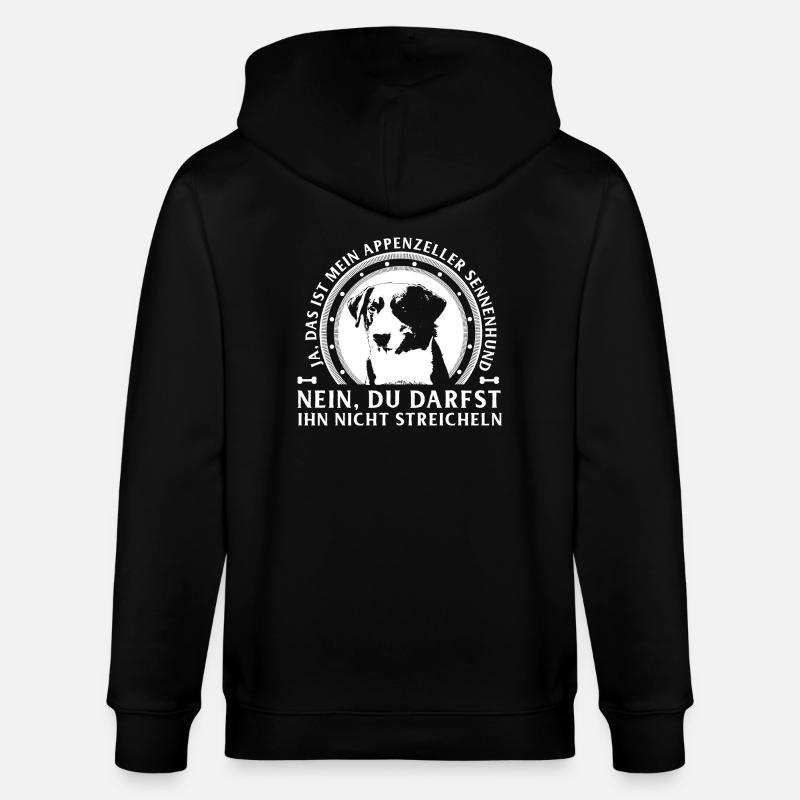 Appenzeller-Nicht Streicheln - Stanley/Stella Unisex Bio-Kapuzenjacke CULTIVATOR  - Schwarz