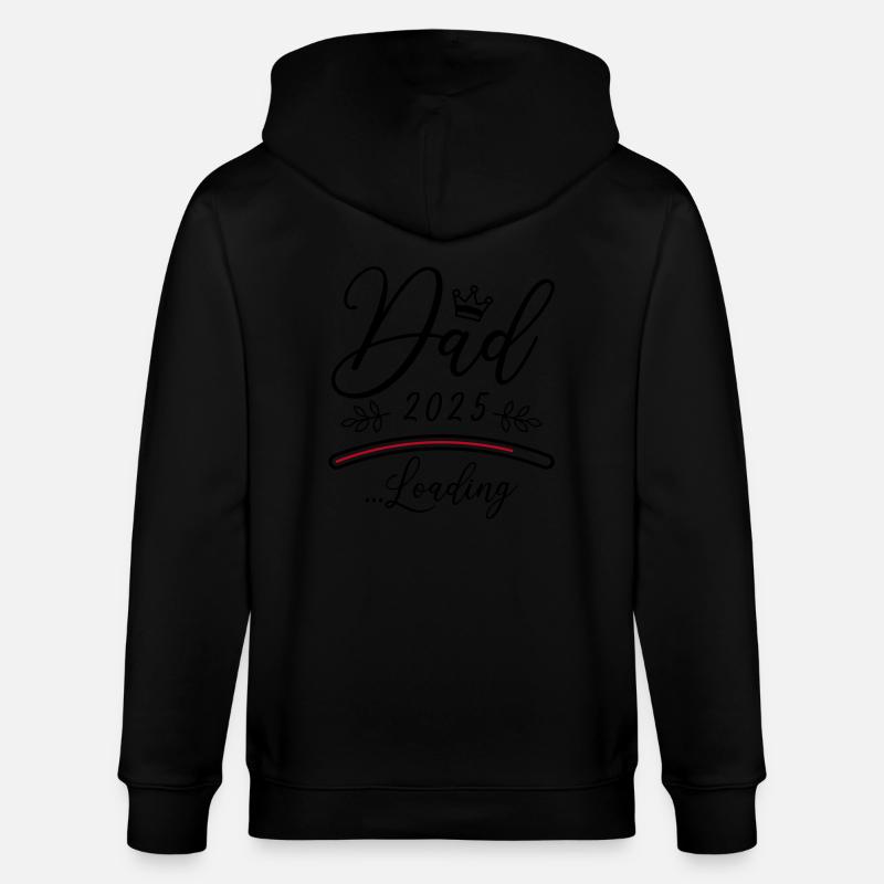 Dad 2025 Loading Papa Spruch - Stanley/Stella Unisex Bio-Kapuzenjacke CULTIVATOR  - Schwarz