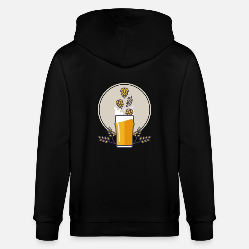 Beer splash - Stanley/Stella Unisex Bio-Kapuzenjacke CULTIVATOR  - Schwarz