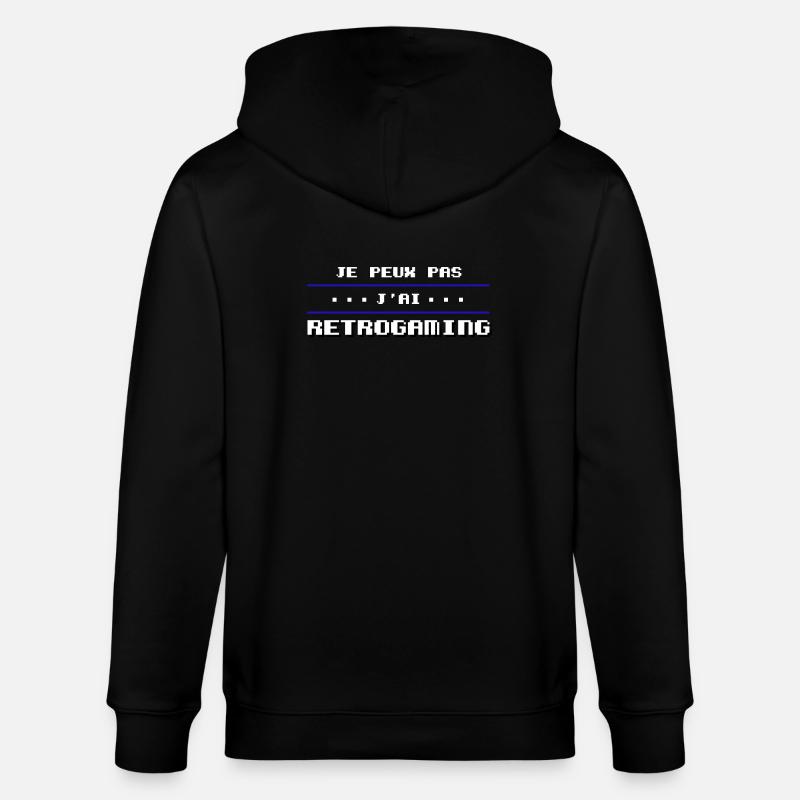 Je peux pas j'ai retrogaming - Veste à capuche bio CULTIVATOR Stanley/Stella Unisexe - noir