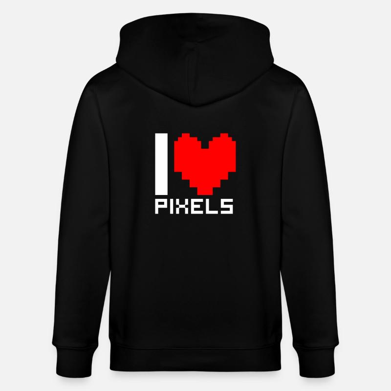 Ich Liebe Pixel - Stanley/Stella Unisex Bio-Kapuzenjacke CULTIVATOR  - Schwarz