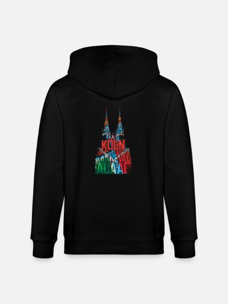 Kölner Dom Köln Karneval - Stanley/Stella Unisex Bio-Kapuzenjacke CULTIVATOR - Schwarz
