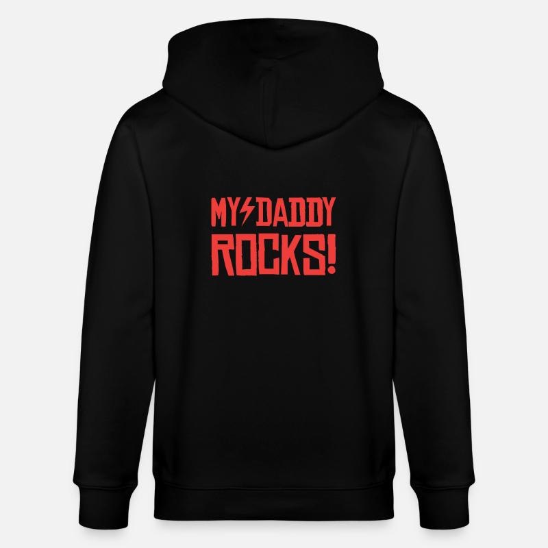 My Daddy Rocks - Veste à capuche bio CULTIVATOR Stanley/Stella Unisexe - noir