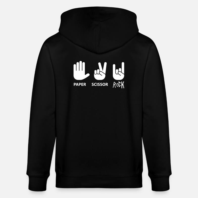 ciseaux de roche papier - Veste à capuche bio CULTIVATOR Stanley/Stella Unisexe - noir