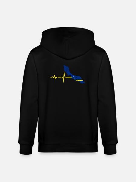 Heartbeat Curacao gift - Stanley/Stella CULTIVATOR Unisex Organic Hooded Jacket - black