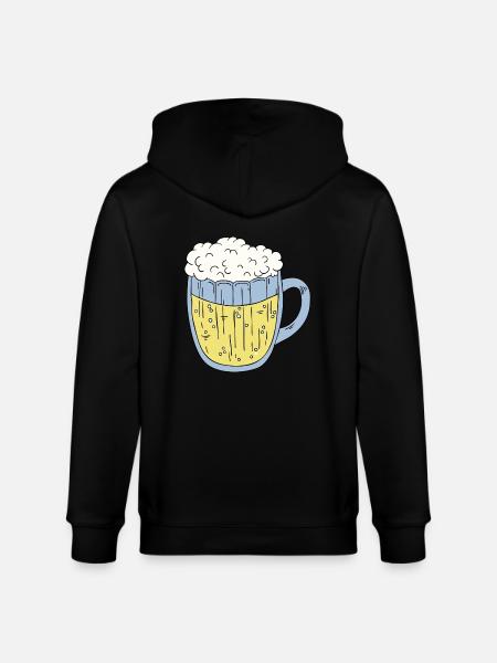 beer glass - Stanley/Stella CULTIVATOR  Unisex Organic Hooded Jacket - black