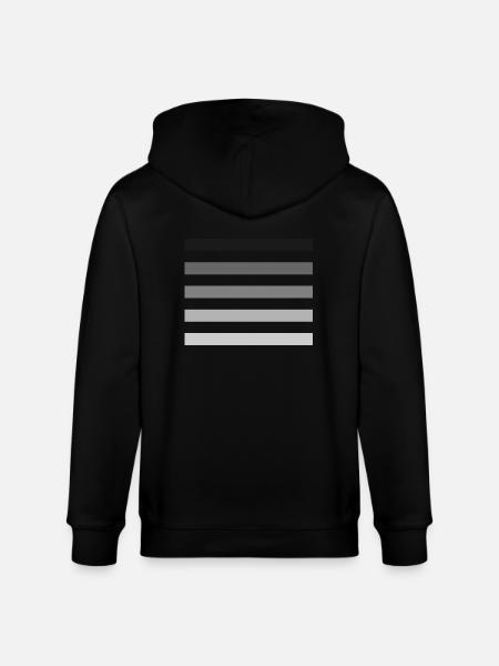 Stripes in shades of gray - Stanley/Stella CULTIVATOR Unisex Organic Hooded Jacket - black