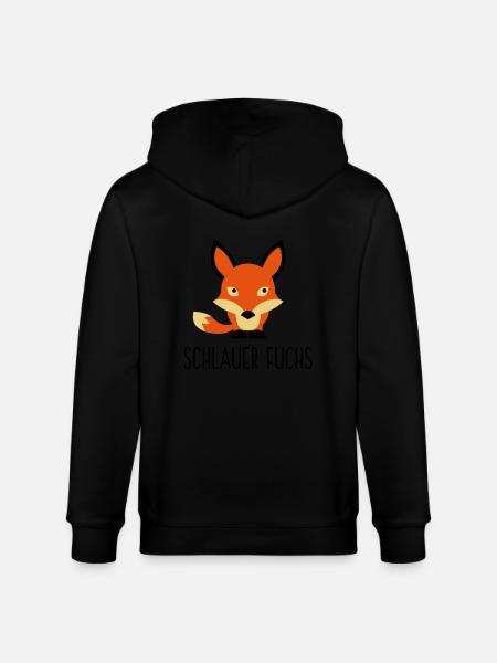I am a cunning fox - Stanley/Stella CULTIVATOR  Unisex Organic Hooded Jacket - black