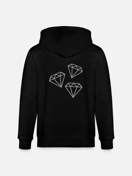 Diamanten - Stanley/Stella Unisex Bio-Kapuzenjacke CULTIVATOR - Schwarz
