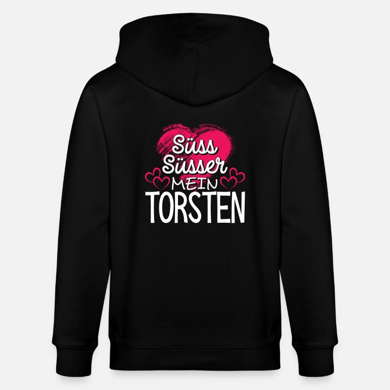 TORSTEN - süss - Stanley/Stella Unisex Bio-Kapuzenjacke CULTIVATOR  - Schwarz