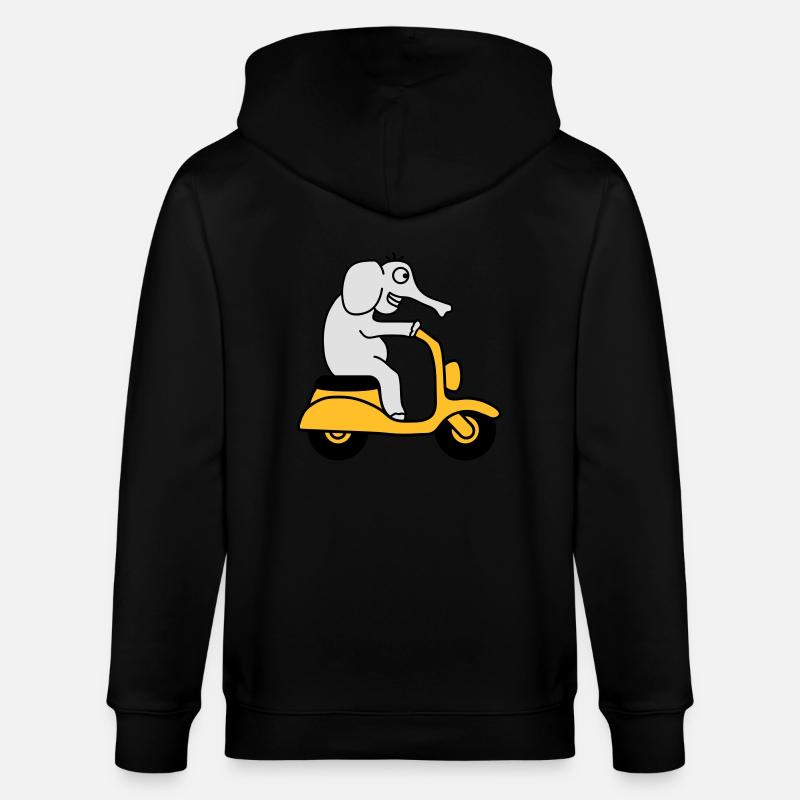 Moped Elephant - Veste à capuche bio CULTIVATOR Stanley/Stella Unisexe - noir