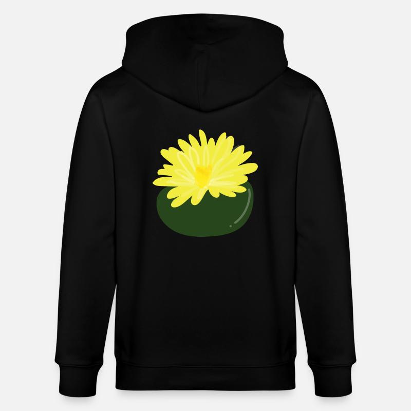 Fleur de Lithops1 - Veste à capuche bio CULTIVATOR Stanley/Stella Unisexe - noir