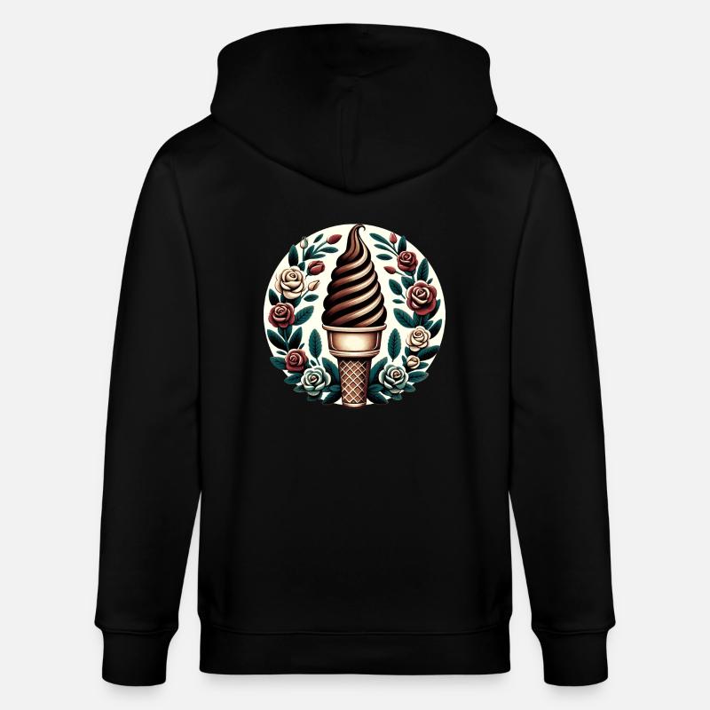 Schokoladen-Eis - Stanley/Stella Unisex Bio-Kapuzenjacke CULTIVATOR  - Schwarz