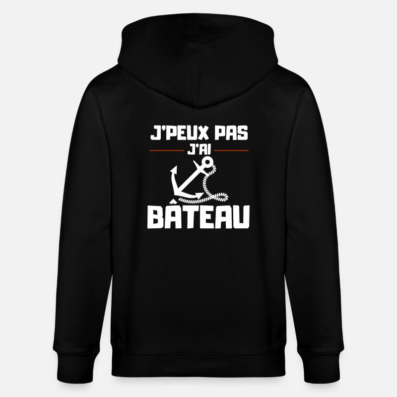 J'Peux pas j'ai Bâteau - Veste à capuche bio CULTIVATOR Stanley/Stella Unisexe - noir