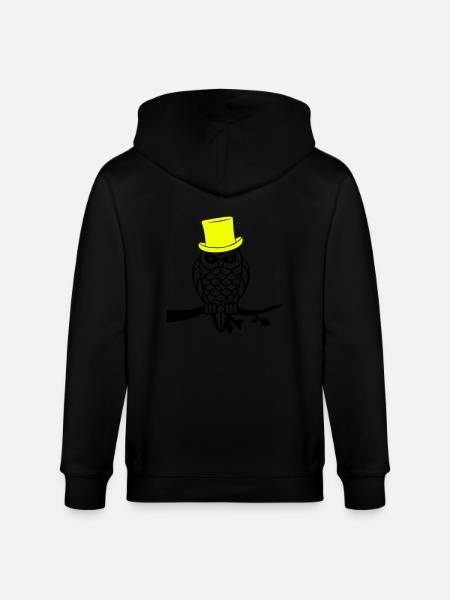 owl sir - Stanley/Stella CULTIVATOR  Unisex Organic Hooded Jacket - black