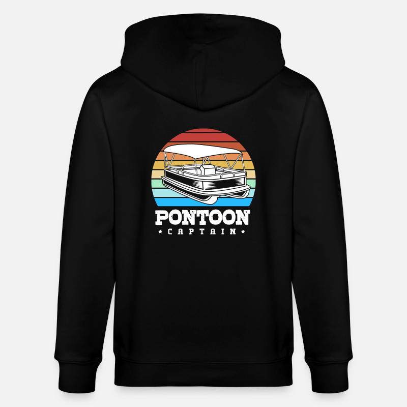 Pontonboot Boot Boote - Stanley/Stella Unisex Bio-Kapuzenjacke CULTIVATOR  - Schwarz