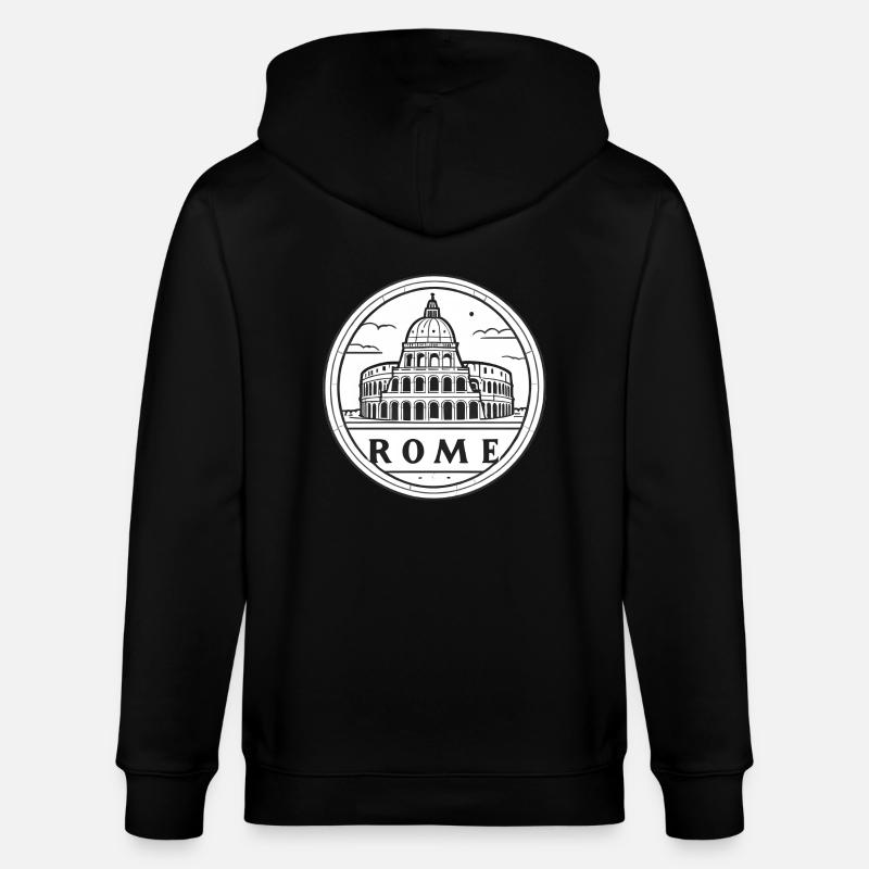 Rom Italien Geschenkidee - Stanley/Stella Unisex Bio-Kapuzenjacke CULTIVATOR - Schwarz