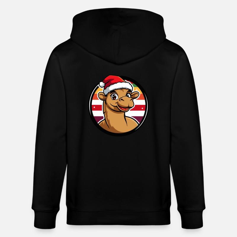 Kamel Weihnachten Tier - Stanley/Stella Unisex Bio-Kapuzenjacke CULTIVATOR - Schwarz