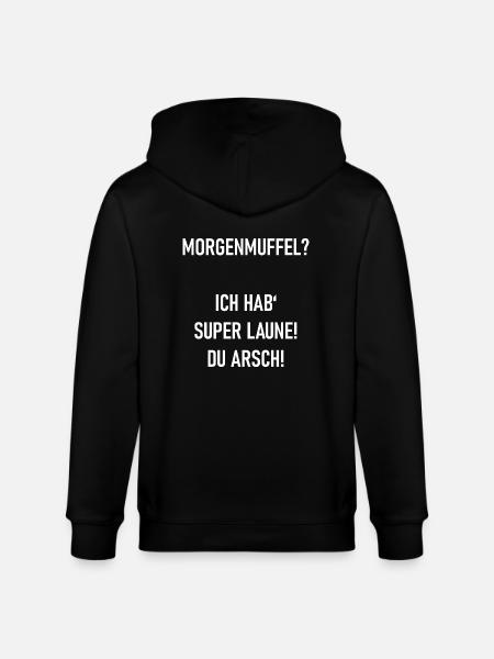 Morgenmuffel - Stanley/Stella Unisex Bio-Kapuzenjacke CULTIVATOR  - Schwarz