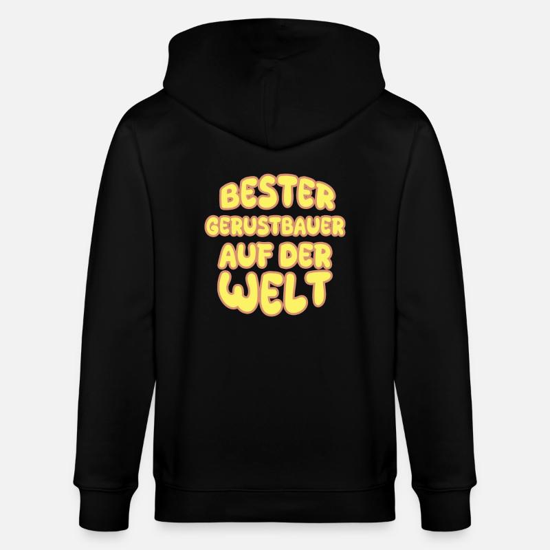Gerüstbauer als Berufung - Stanley/Stella Unisex Bio-Kapuzenjacke CULTIVATOR  - Schwarz