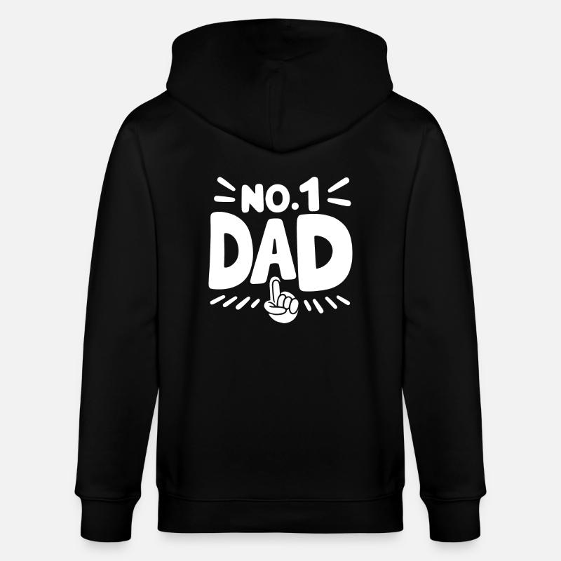 No 1 Papa - Veste à capuche bio CULTIVATOR Stanley/Stella Unisexe - noir