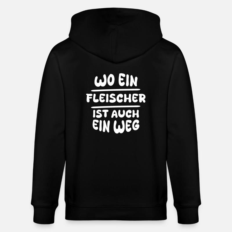 Fleischer als Fleischer - Stanley/Stella Unisex Bio-Kapuzenjacke CULTIVATOR  - Schwarz