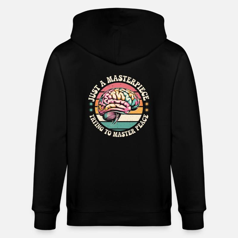 Strength through inner harmony - Stanley/Stella CULTIVATOR  Unisex Organic Hooded Jacket - black