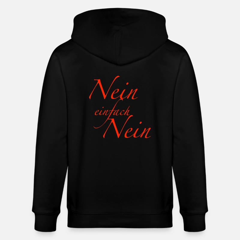 nein einfach nein - Stanley/Stella Unisex Bio-Kapuzenjacke CULTIVATOR  - Schwarz